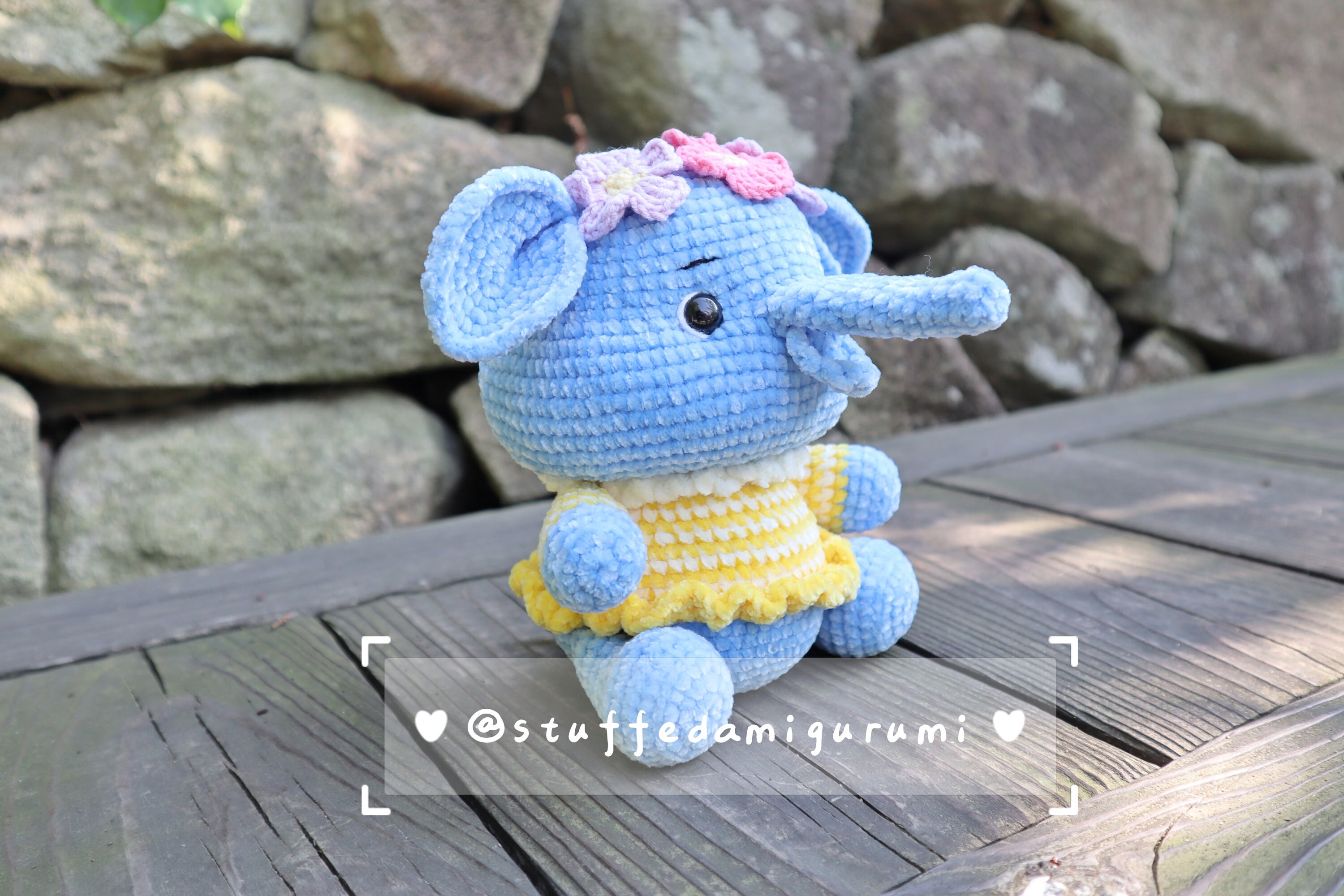 Ellie the Elephant Crochet Pattern Amigurumi Elephant - Etsy