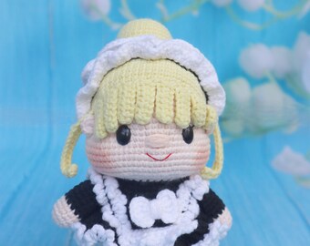Darcy the maid  - Crochet pattern, crochet doll, amigurumi pattern, PDF file