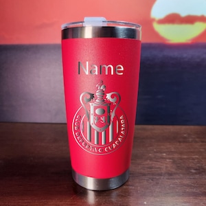 Chivas de Guadalajara Laser Engraved Tumbler, Vaso Termico Grabado de Chivas