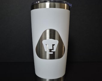 Pumas Laser Engraved Tumbler, Vaso Termico Grabado de Pumas