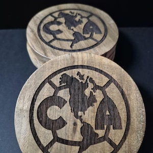 Club America Wooden Coasters / Portavasos - Set of 4