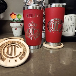 Club Deportivo Toluca Laser Engraved Tumbler, Vaso Termico de Toluca
