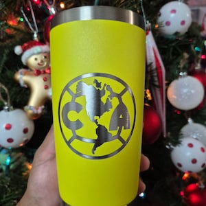 Club America Laser Engraved Tumbler, Vaso Termico Grabado de Club America