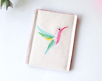 Hummingbird Cotton Wallet, Pill Sleeve, Gift Card Holder