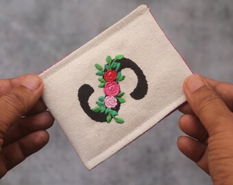 Personalized Pill Sleeve | Embroidered Card Holder Wallet