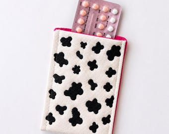 Dog Print Birth Control Pill Sleeve | Contraceptive Pill Case