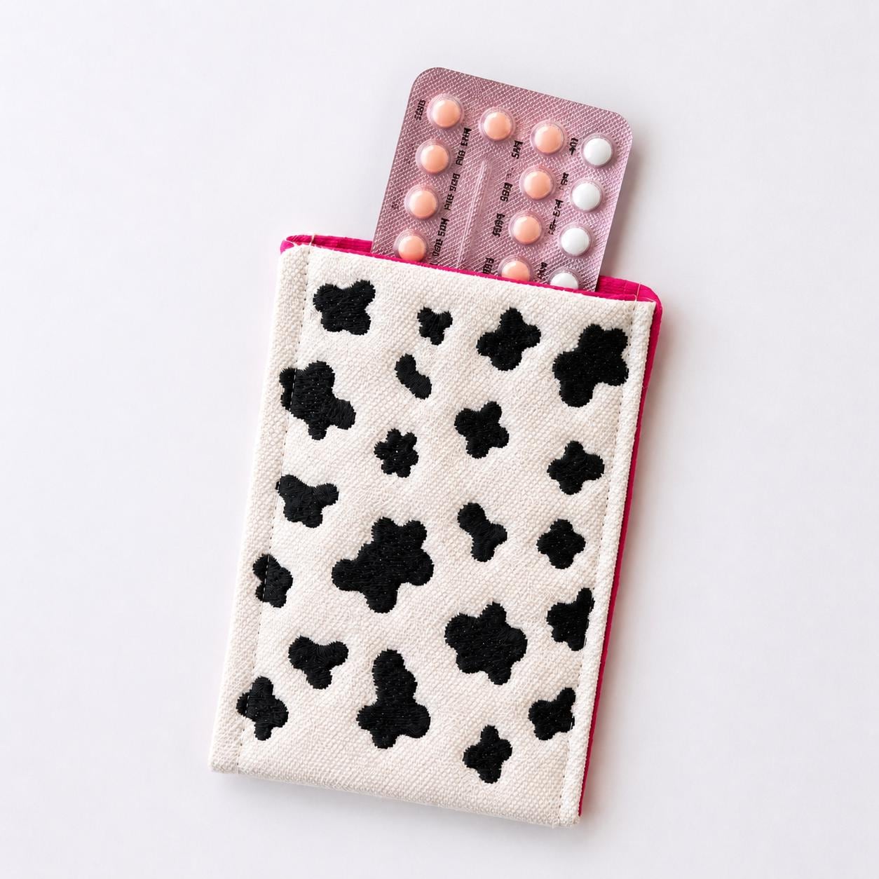 Dog Print Birth Control Pill Sleeve Contraceptive Pill Case
