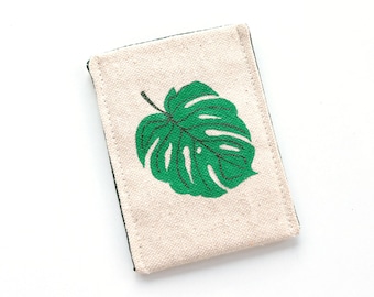 Swiss cheese plant, Monstera deliciosa leaf Pill case, Birth Control Pill Sleeve, Contraception Pill Case
