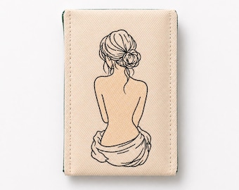 Travel Medicine Case for a Woman Line Art | Compact Accessory | Pill Pouch for Birth Control