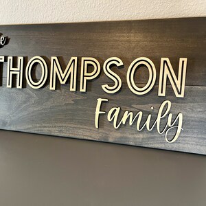 Placa de palete / Placa de sobrenome / Placa de madeira personalizada / Placa de estabelecimento / Presente de casamento personalizado / Placa de casamento / Placa 3D / Placa de sobrenome