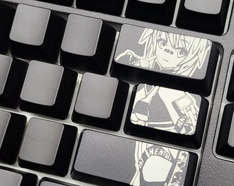 Custom Anime Black Color Keycap (Non Backlit) Mod Pack | Anime Keycap | Gaming Keyboard Keycap | Gift For Him