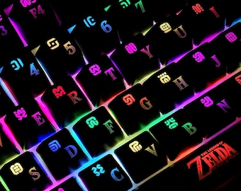 The Legend of Zelda Sheikah Alphabet Backlit Keycap Set