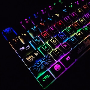 Spanish Language Layout Backlit Keycap Set - 104 keys with 6.25 layout