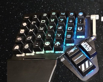 Zestaw podświetlanych nakładek klawiszy Aurebesh Font do klawiatury Moonlander