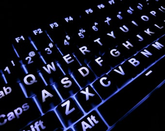 Juego de teclas retroiluminadas con letra grande: teclado mecánico