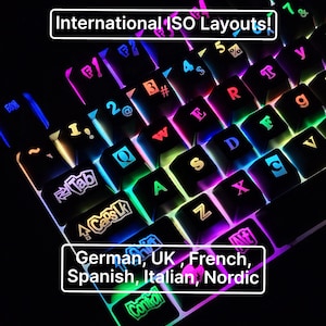 Persona5 ISO Backlit Keycap Set | International Language - German, UK , French, Spanish, Italian, Nordic | Mechanical Keyboard Keycap Set |
