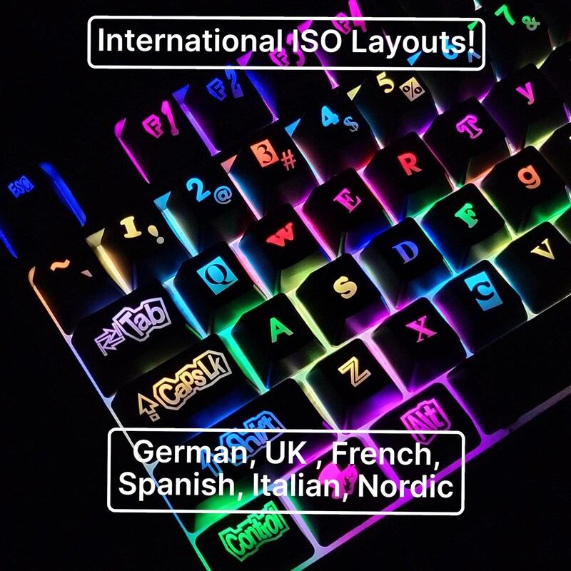 Keycaps Iso Uk Layout - Etsy UK