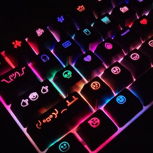 Emoji-Thema-Tastenkappen-Set mit Hintergrundbeleuchtung