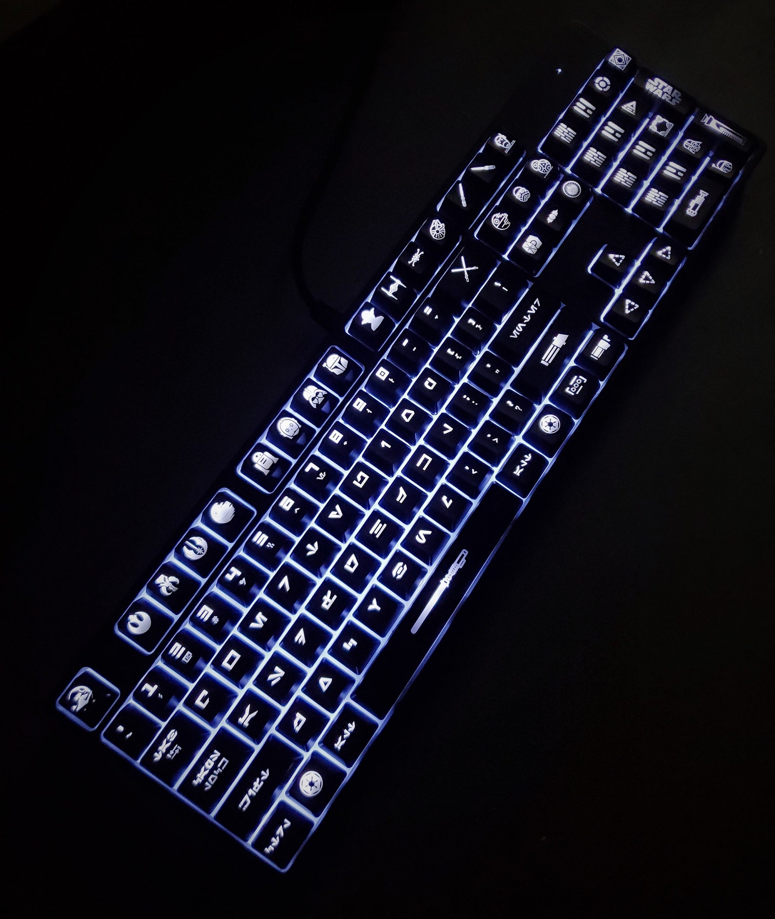 Custom Aurebesh Theme Backlit Keycap Set 104 Keys_6.25 Layout Etsy