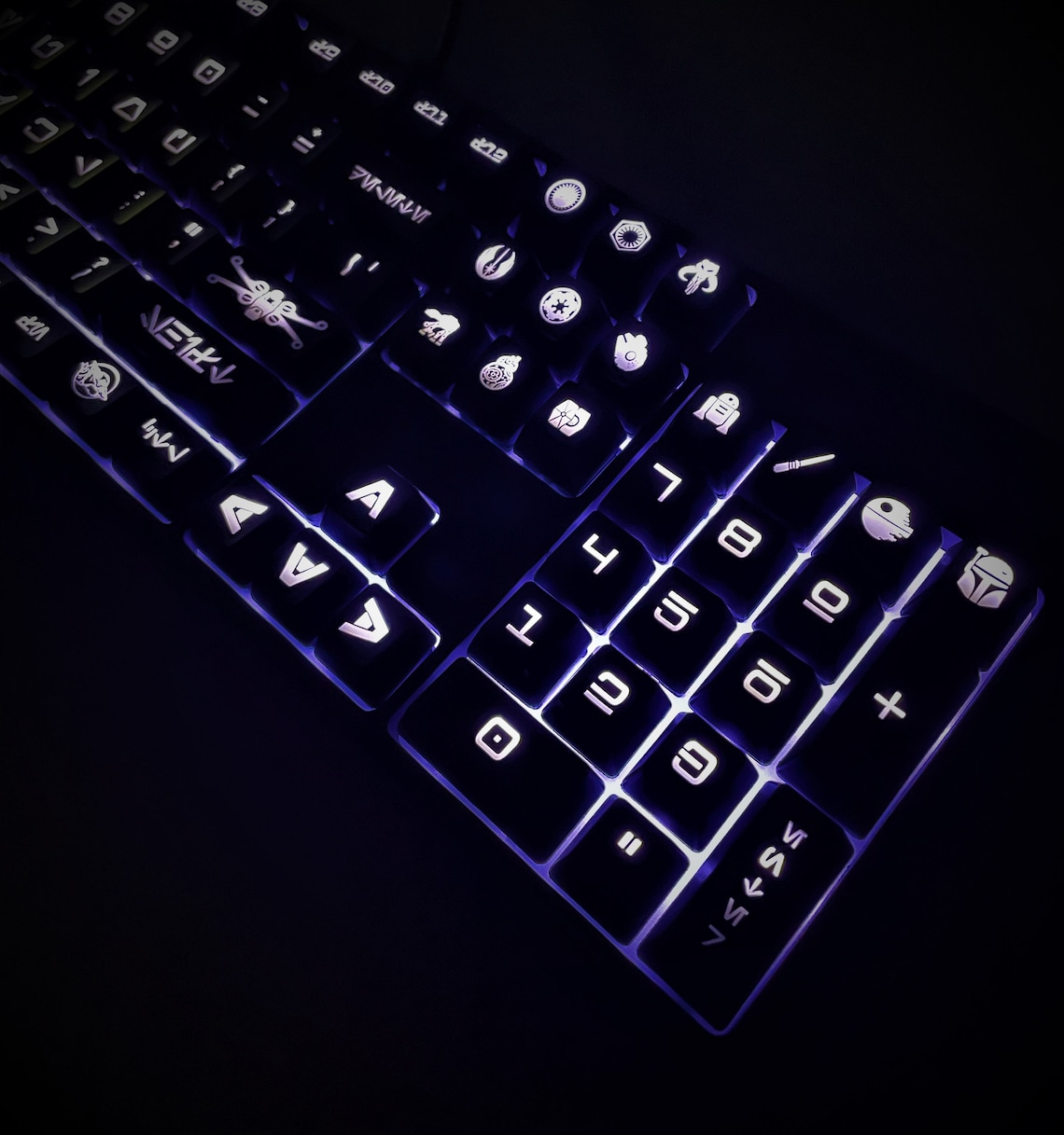 Custom Aurebesh Theme Backlit Keycap Set 104 Keys_6.25 Layout Etsy
