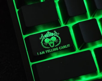 Dungeon Crawler Carl Princess Donut Backlit Keycap –"I AM YELLING" Backlit Keycap – 1.75u (R2 Caps Lock / R1 Right Shift)