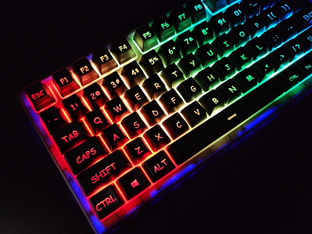 Custom South Facing Backlit Keycap Set Etsy