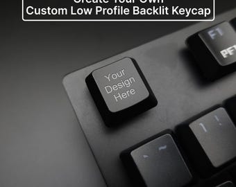 Perfil bajo: crea tu propia tecla retroiluminada / Tecla de perfil bajo para teclado mecánico / Tecla con logotipo empresarial / Regalo corporativo / Regalo para él