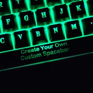 Create Your Own Custom Backlit Spacebar - Compatible with Corsair Razer Logitech Keychron Glorious SteelSeries Daskeyboard Redragon