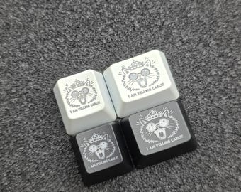 Tecla retroiluminada Dungeon Crawler Carl Princess Donut – Tecla retroiluminada "Estoy GRITANDO CARL" – Esc (R4 1U) y Windows (R1 1.25U) / Compatible con Cherry MX