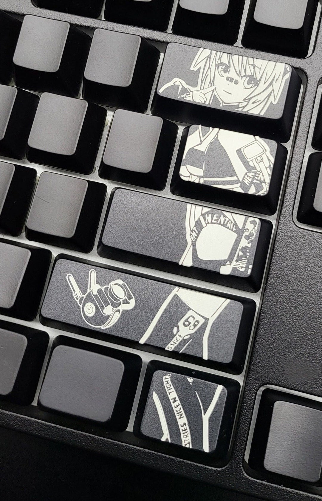 Projekt Melody Anime Black Color Keycap (non Backlit) Mod Pack | Anime ...