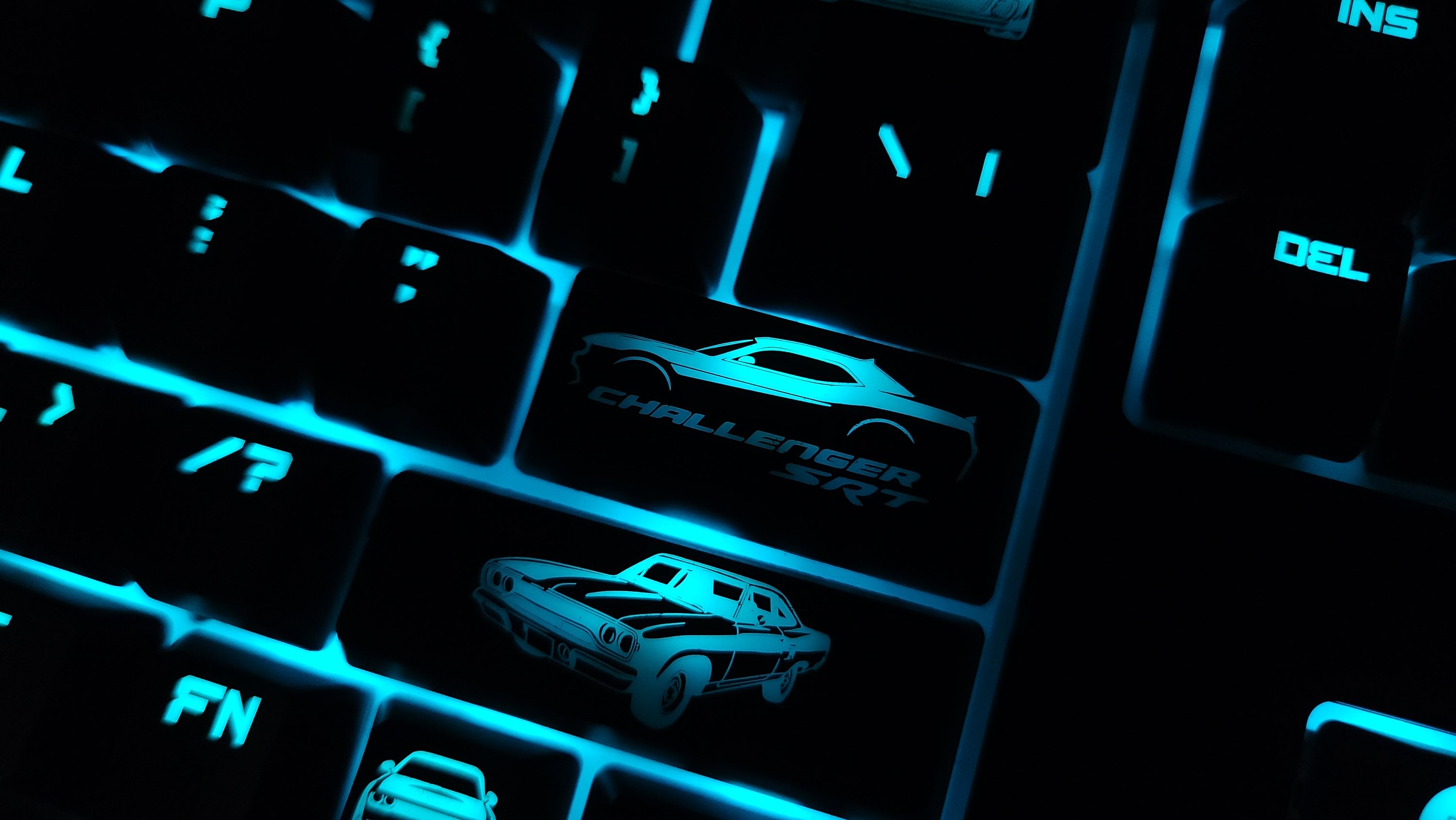 Dodge Challenger Inspired Keycap Set | Backlit Mechanical Keyboard Accessories | Cool Gift for Him | Perfect Gift for Car Enthusiast