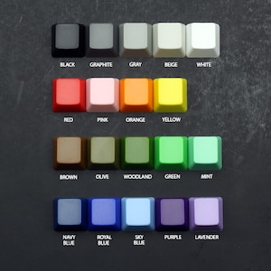 Blank Color Keycap | Customize Your Mechanical Keyboard:19-Color OEM Profile Keycaps | Color Keycap | R4 R3 R2 R1 Profile | Blank 1u keycap