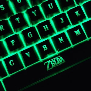 The Legend of Zelda Theme Backlit Keycap Set | Mechanical Keyboard Keycap Set | Anime Keycap Set | Gaming Keyboard Keycap Set | Gift for him