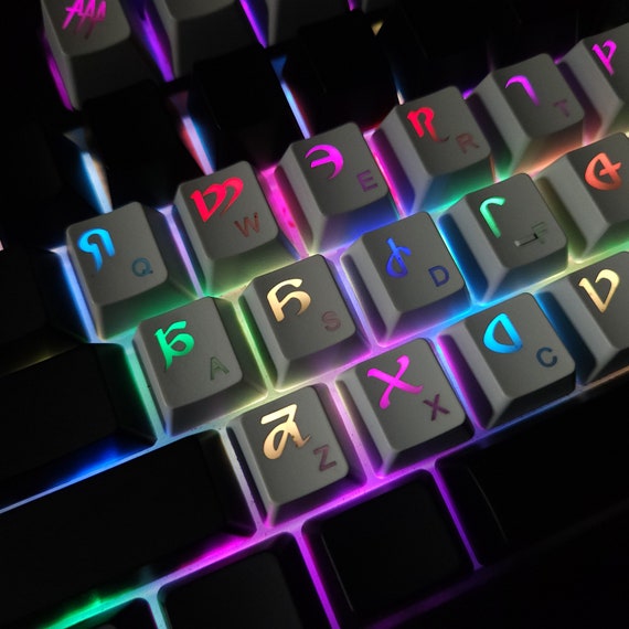 FFXIV オフホワイト バックライト付きキーキャップセット (A～Z / 26