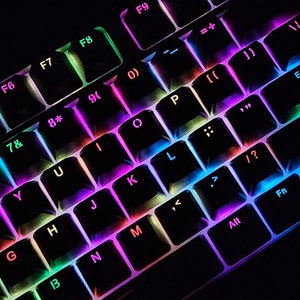 MaxKeycap - Double Shot PBT Backlit Keycap Set - 104 Key 6.25 Bottom Row