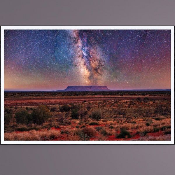 Nachthimmel Fotografie Druck GRÖßENOPTIONEN Astrofotografie Milchstraße Sternenhimmel Australische Landschaft Natur Wandkunst