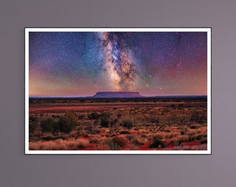 Nachthimmel Fotografie Druck GRÖßENOPTIONEN Astrofotografie Milchstraße Sternenhimmel Australische Landschaft Natur Wandkunst
