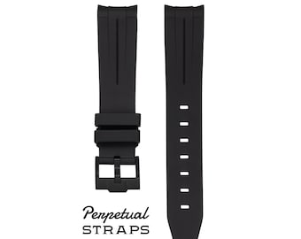 TRIPLE BLACK - Rubber Watch Strap for Omega X Swatch Speedmaster MoonSwatch by Perpetual Straps