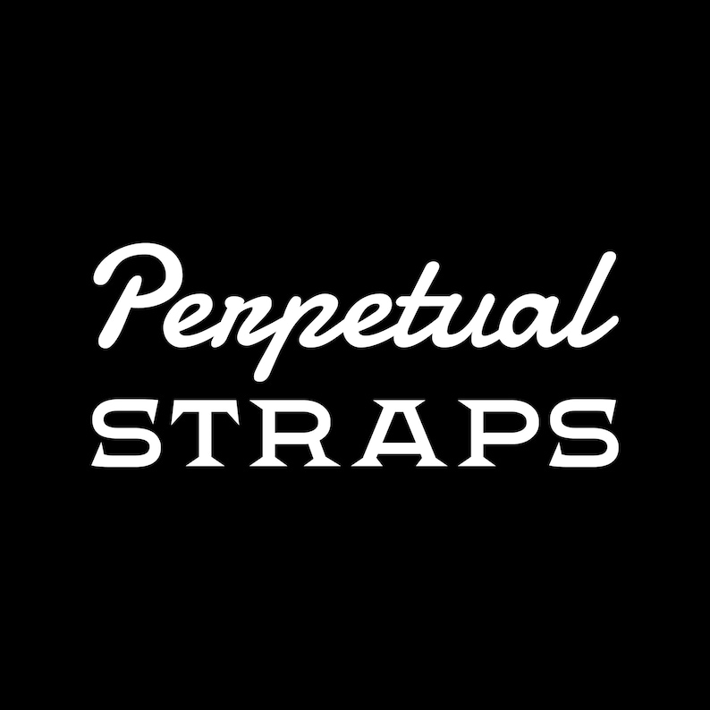 May include: A black background with the white text "Perpetual STRAPS". The word "Perpetual" is in a cursive font, while "STRAPS" is in a bold, serif font. The image is a simple, text-based design.