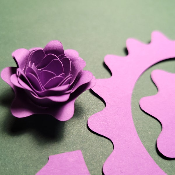 Cardstock Flower Etsy