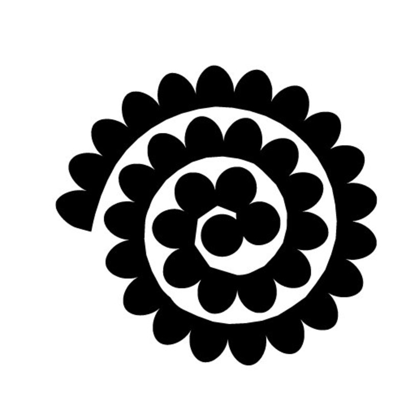 Rolled Flower SVG Flower Template Paper Flowers Cardstock Etsy