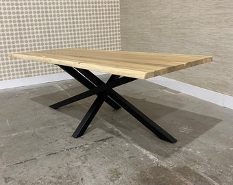 Black Cross Spider Dining Table Base Legs