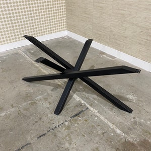 Black Cross Spider Dining Table Base Legs image 9