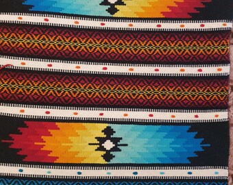 Vintage hand woven Bulgarian wool rugs