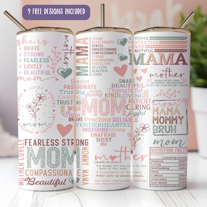 Mother’s Day Tumbler Wrap | Mom | Mum | Mama | Mothers day gift | best mom | 20oz Skinny Tumbler Design | Mama Floral Sublimation Wrap