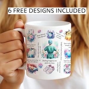 Surgical nurse mug wrap | Nurse appreciation | Nurse life png | Gift for a nurse | Nurse coffee mug | Medical | 11oz sublimation mug wrap