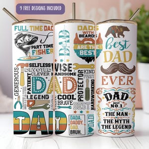 Fathers Day Tumbler Wrap PNG, Gift for Dad, Best dad ever, Daddy, Dada,20oz Skinny Tumbler Sublimation Design, Best Dad Ever Tumbler
