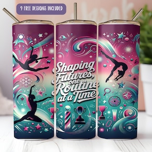 Gymnastics Coach Tumbler Wrap PNG, 20oz Skinny Tumbler Sublimation Design, Gymnast Coach Gift PNG,Gymnast tumbler, Gymnastics coach png