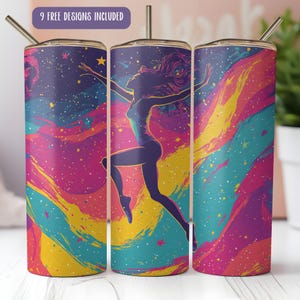 Gymnastics Tumbler Wrap - Just A Girl Who Loves Gymnastics - Dance and Gymnastics - Perfect Gift for Gymnasts - 20 oz Skinny Tumbler Wrap