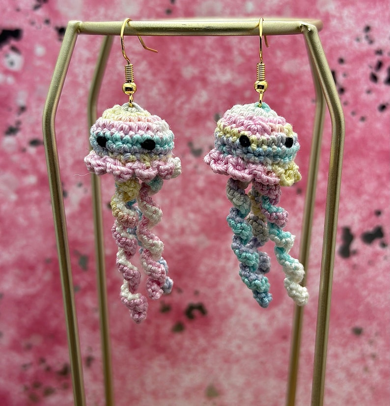 Jellyfish Crochet, Earring Accessories, Cute Earrings, Handmade